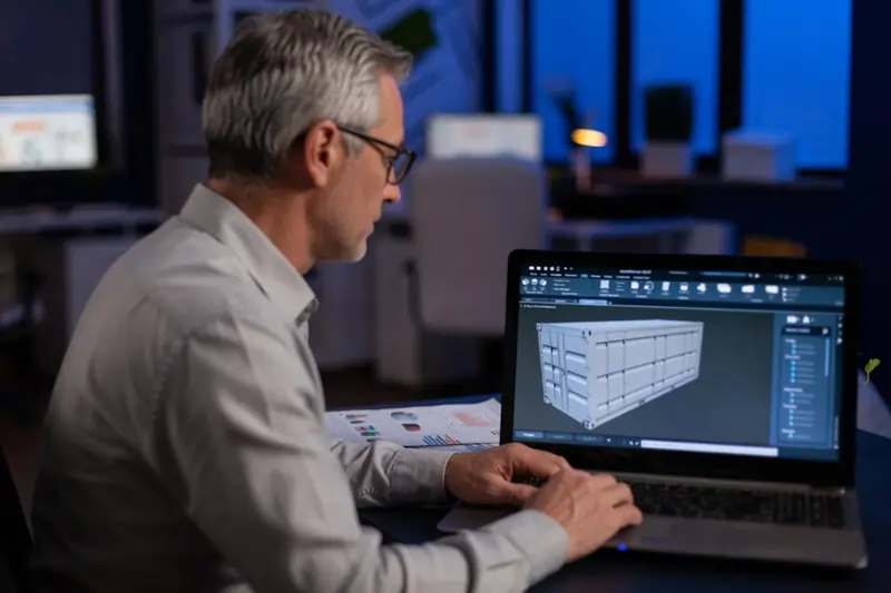 architect working in CAD