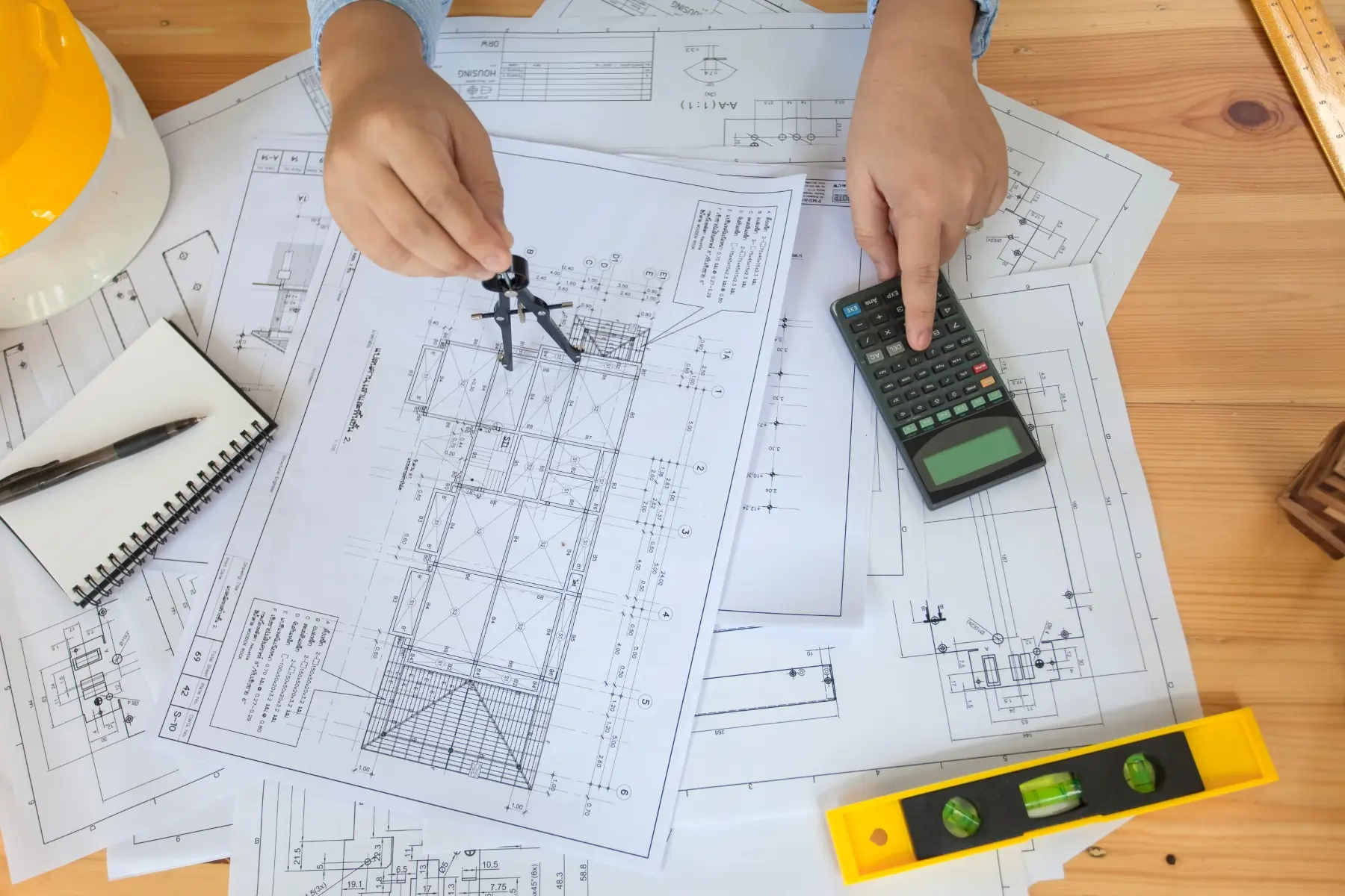 architect working on drawing
